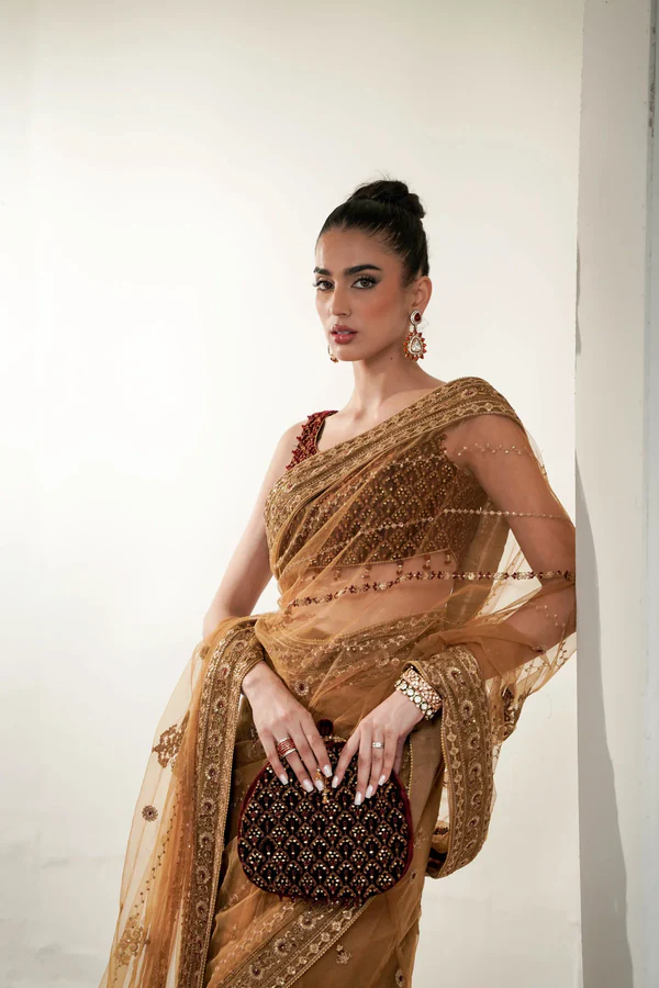 Gold Timeless Saree (NPA3-24433) - Image 4