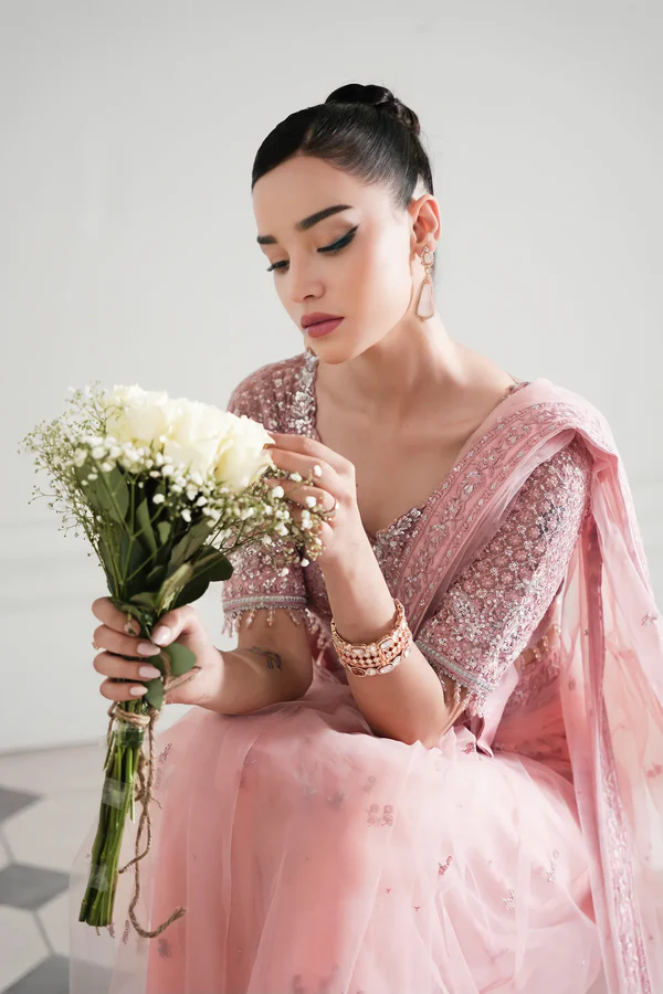 BLUSH PINK MODERN TIMELESS SAREE (NPA3-24429) - Image 3