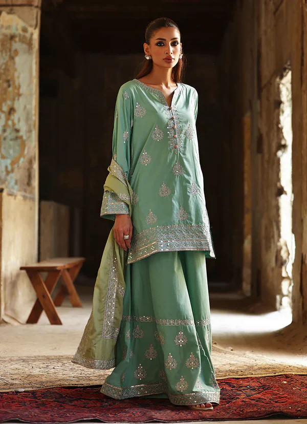 3 PC Amber Gharara Set - Image 4