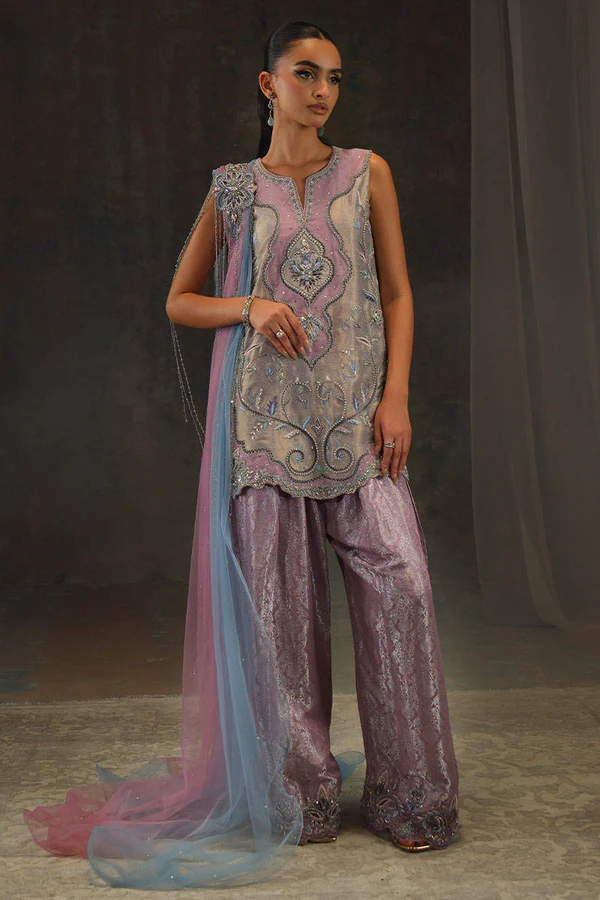 Moonstone Shirt with Farshi Shalwar - Image 3