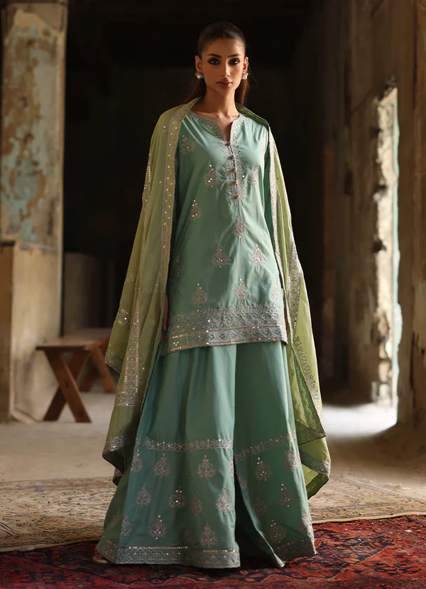 3 PC Amber Gharara Set - Image 2