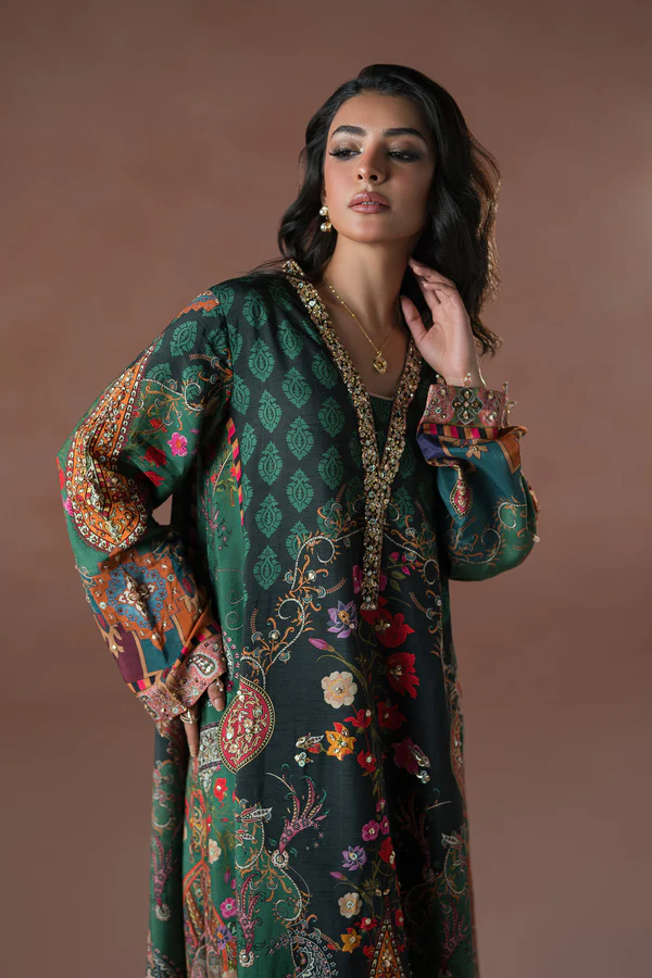 Forest Floral Tassel Kaftan Set (D-06) - Image 2