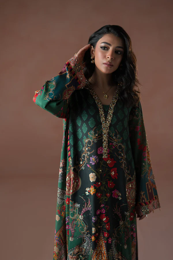 Forest Floral Tassel Kaftan Set (D-06) - Image 3