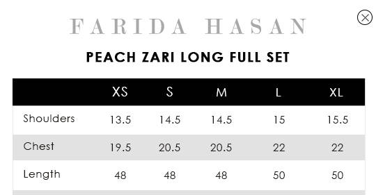 Peach Zari Long Full Set - Image 5