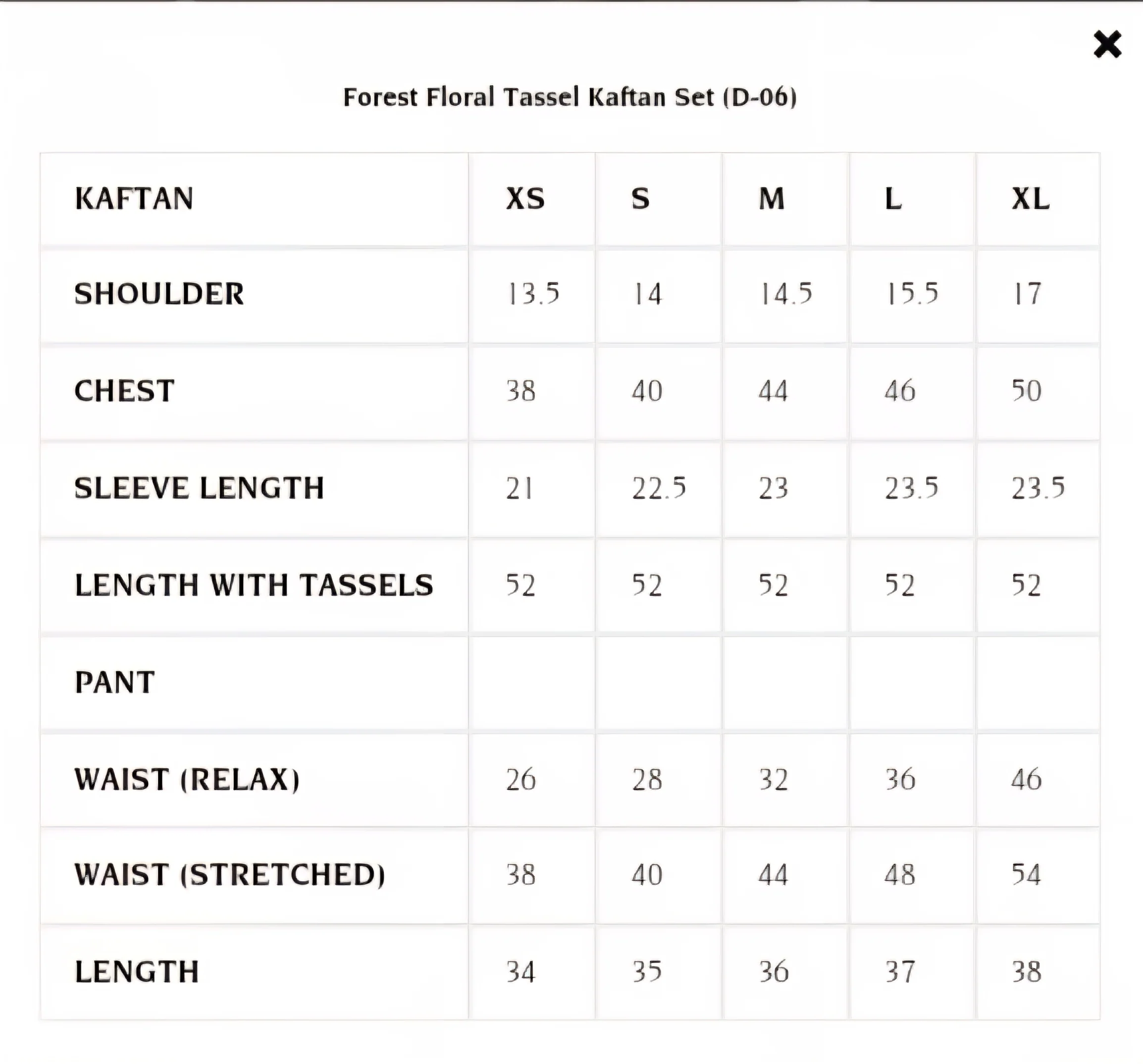 Forest Floral Tassel Kaftan Set (D-06) - Image 5