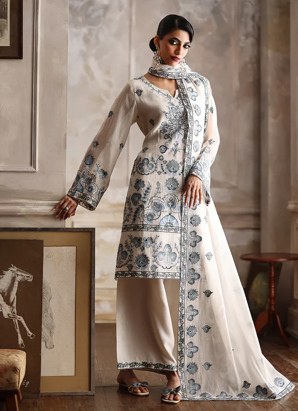 3PC Embroidered Suit | 14079/501/105 - Image 4