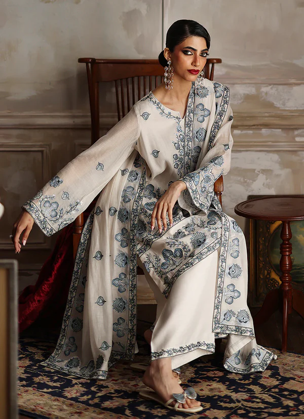 3PC Embroidered Suit | 14079/501/105 - Image 2