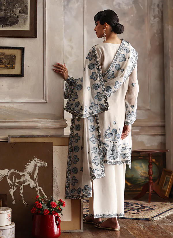 3PC Embroidered Suit | 14079/501/105 - Image 5