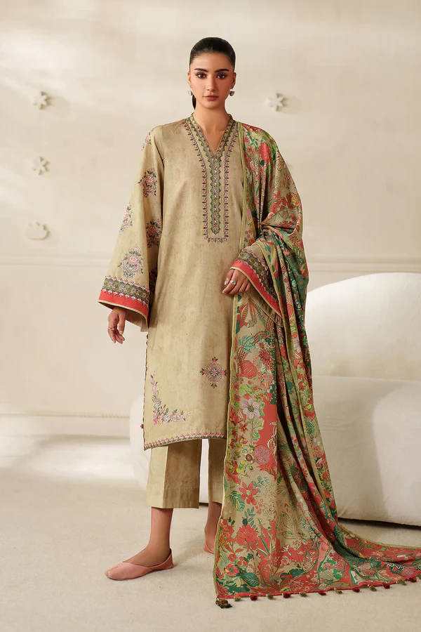 Embroidered Khaddar F-4342