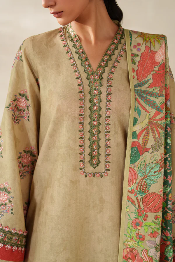 Embroidered Khaddar F-4342 - Image 2