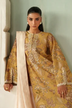 Alternative view of Embroidered Khaddar UF-4326