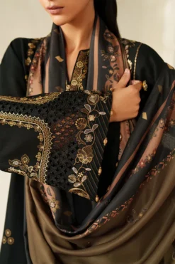 Alternative view of Embroidered Khaddar UF-4328