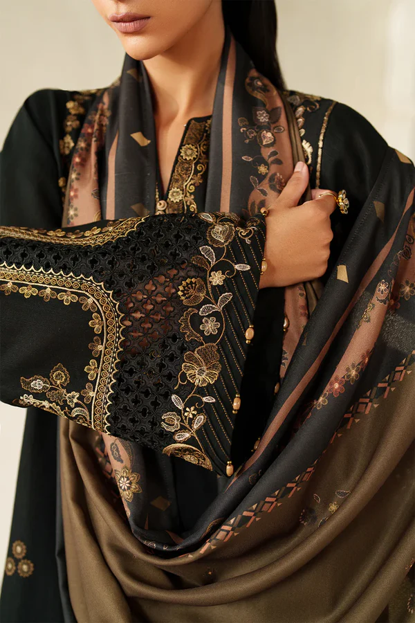 Embroidered Khaddar UF-4328 - Image 2