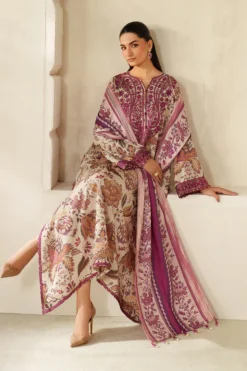Alternative view of Embroidered Khaddar UF-4329