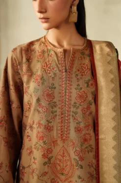Alternative view of Embroidered Khaddar UF-4335