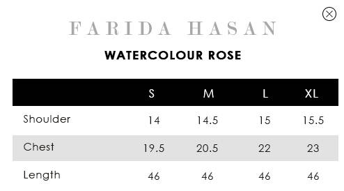 Water Colour Rose With Dupatta | Fh-bess-12 - Image 4