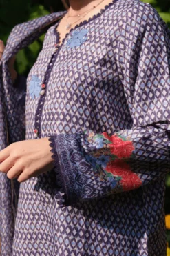 Alternative view of Indigo Ikat Roses