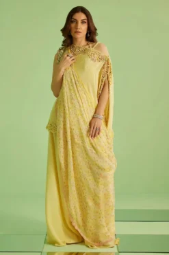 Solenne Shirt And Drape Dupatta With Pants