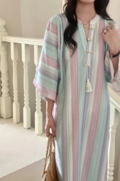 Alternative view of Myra Crochet Dress With Pearl Details | HS-1238