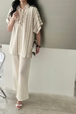 Lagos Crochet Suit With Tassel | HS-1262