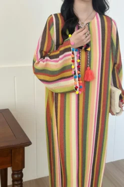 Alternative view of Alara Crochet Dress With Pom Pom Details | HS-1265