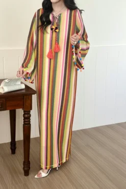 Alara Crochet Dress With Pom Pom Details | HS-1265