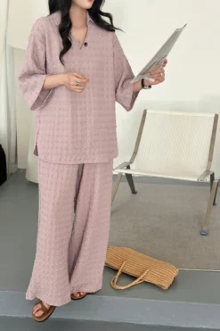 Alternative view of Zaira Pixie Textured Suit | HS-1272