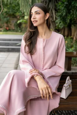 Pink Embroided Thread Set