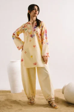 Printed Solid Co-ord Set - 15810/201/501