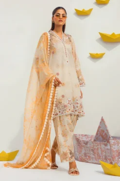 Embroidered 3 PC Suit - 15988/651/106