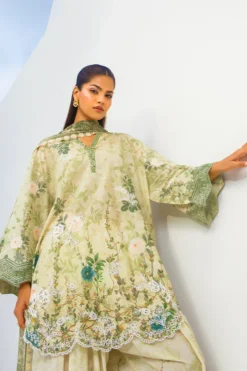 Alternative view of Printed Embroidered 3 PC Suit - 15989/201/367