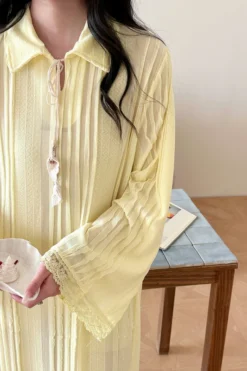 Alternative view of Kayla Lemon Butter Textured Dress | HS-1425