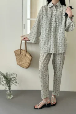 Fatin Cotton Suit With Embroidery Details | HS-1446