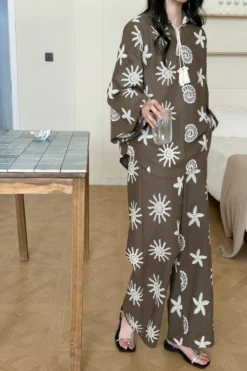 Alternative view of Canggu Embroidered Sun Suit Brown | HS-1467