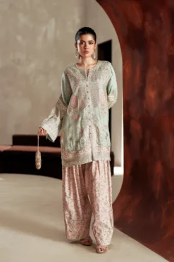 Embroidered Suit - E1106/104/719