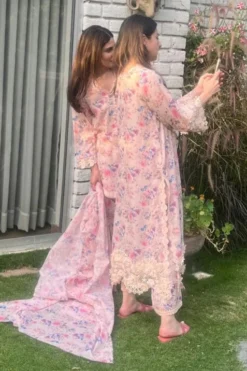 Alternative view of Blush Lace (long Stitched)