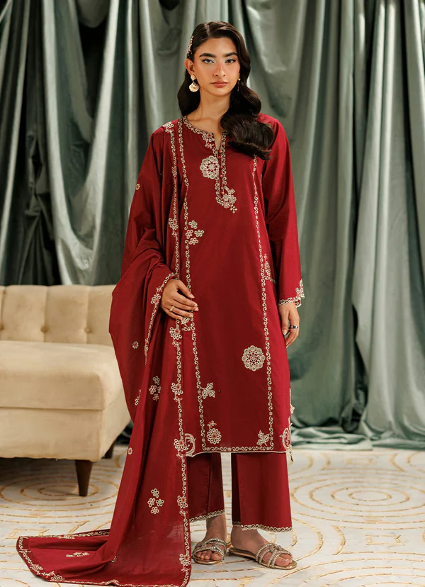 Embroidered 3 PC Suit | 15403/401/415