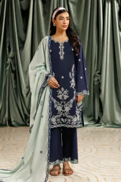 Embroidered 3 PC Suit | 15941/401/318
