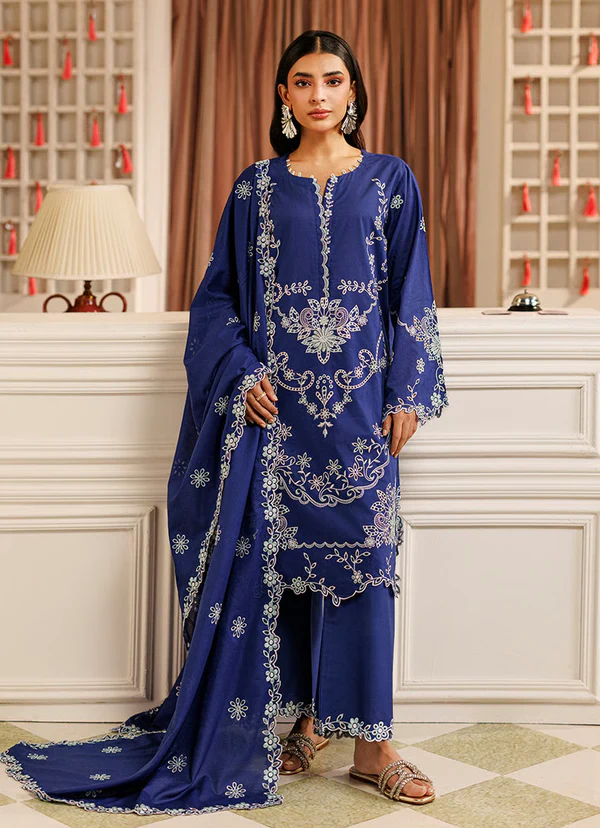 Embroidered 3 PC Suit | 15945/401/310