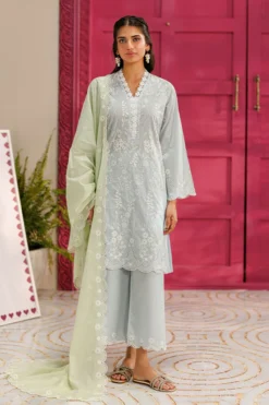 Embroidered 3 PC Suit | 15947/401/303