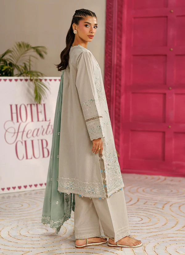 Embroidered 3 PC Suit | 15990/401/207 - Image 3