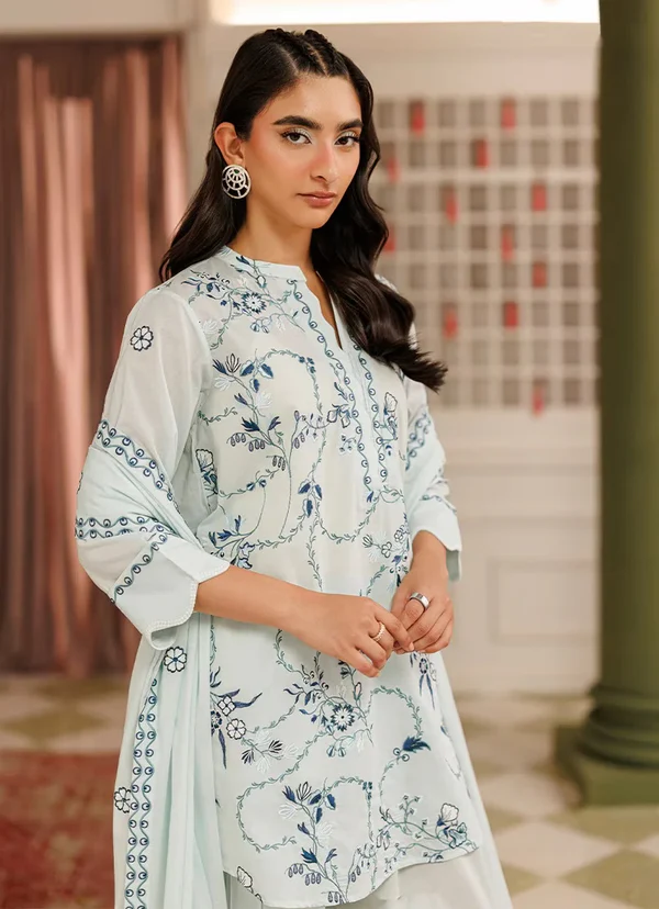 Embroidered 3 PC Suit | 16125/401/369 - Image 2