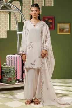Embroidered 3 PC Suit | 15671/401/438
