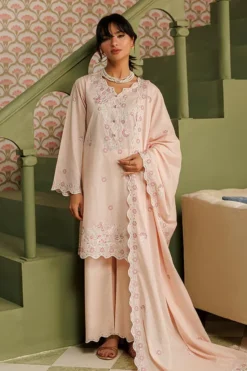 Embroidered 3 PC Suit | 15687/401/437