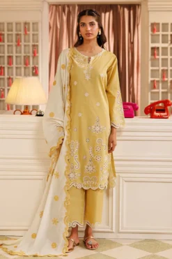 Embroidered 3 PC Suit | 15812/401/505