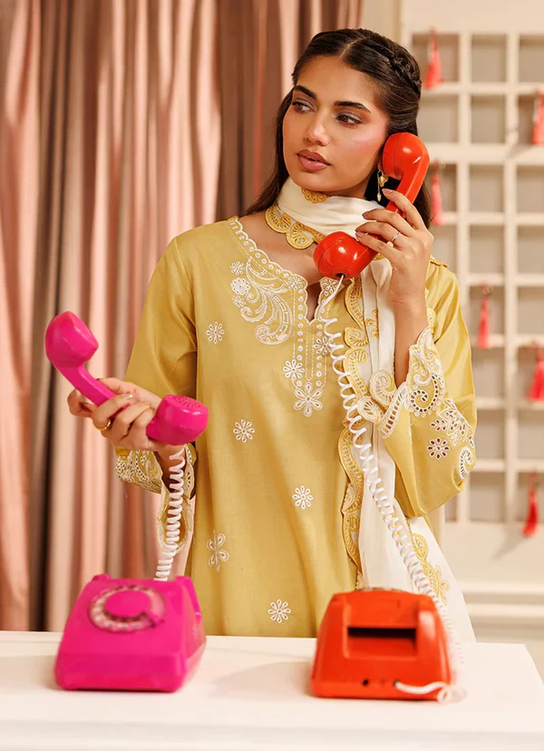 Embroidered 3 PC Suit | 15812/401/505 - Image 3