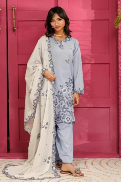 Embroidered 3 PC Suit | 15690/401/573