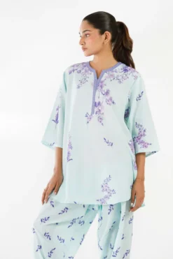 Alternative view of Stitched Printed Viscose Shirt+ Shalwar | SS26BSP168P2T