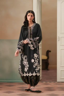 Embroidered Suit - JET Black | E4518/103/902
