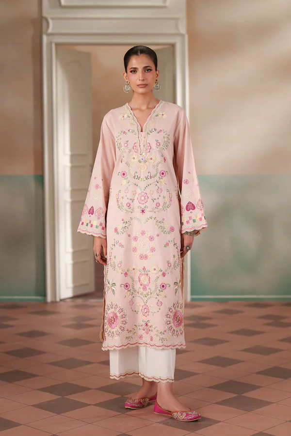 Embroidered Suit - Pale Coral | E4547/103/328
